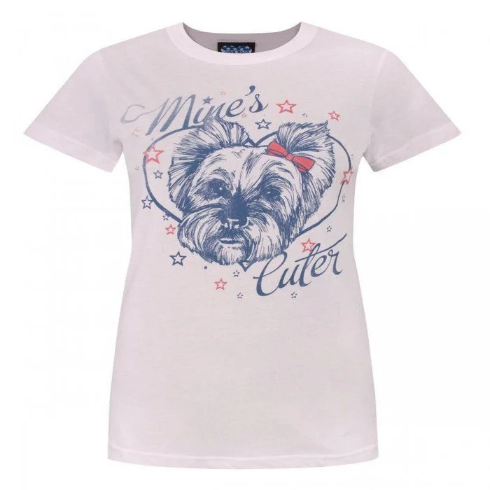 Junk Food Womens/Ladies Mine´s Cuter T-Shirt-- Mesh Fabric Canvas Fabric Denim Fabric
