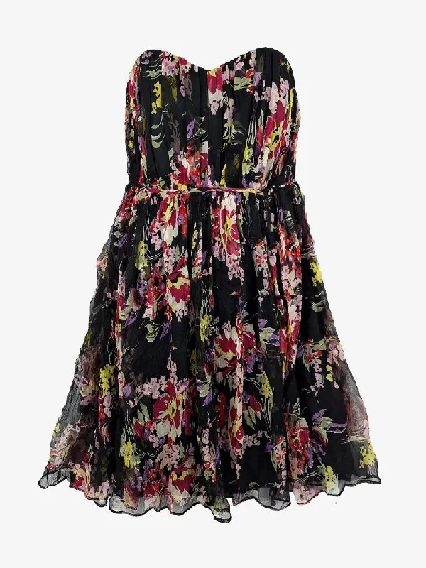 Oxford Boho Chic Strapless Mini Dress Size 12 Trendy A-Line Mini Dress
