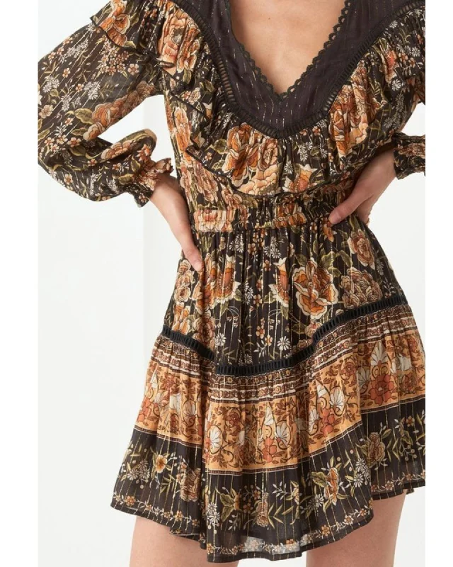 "Mystic Bells" Mini Dress in "Nightfall" Comfortable Shift Mini Dress