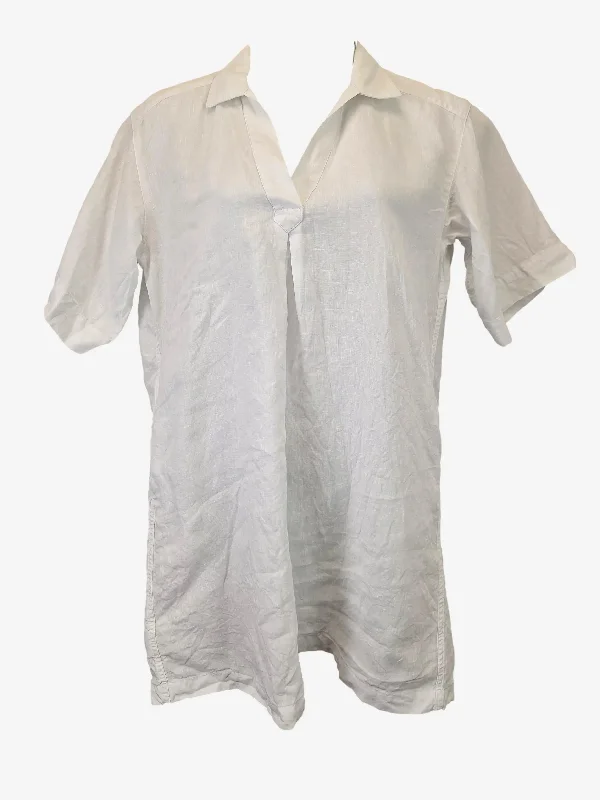 Country Road Classic Collared Linen Mini Dress Size 12 Classic Shift Mini Dress