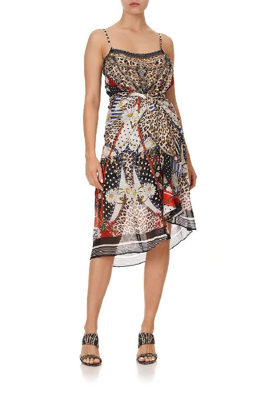 MINI DRESS WITH LONG OVERLAY DEAR BRIGITTE Trendy Lace Mini Dress