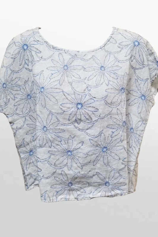 Linen Daisy Blouse Office-Ready Blouse