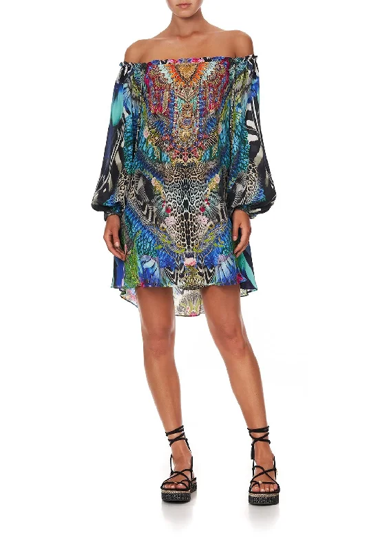 OFF SHOULDER MINI DRESS CAFE NAIROBI Chic Halter Mini Dress