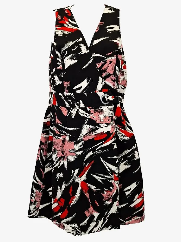 Cue Structured A-Line Mini Dress Size 10 Elegant Silk Mini Dress