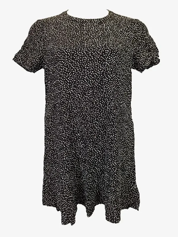 Jag Timeless Dotted Mini Dress Size 12 Comfortable Fit-and-Flare Mini Dress