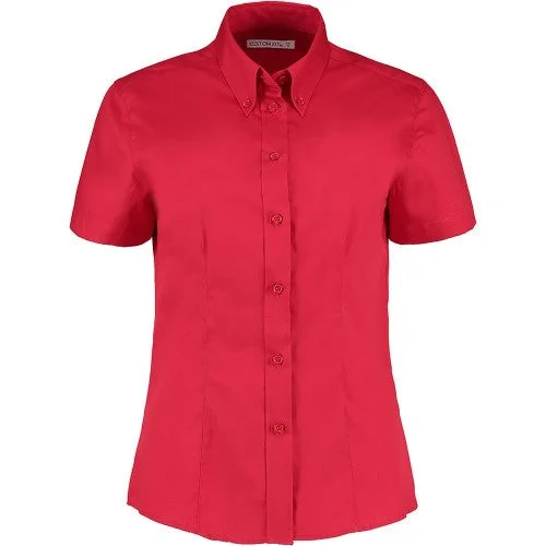 Kustom Kit Womens/Ladies Oxford Short-Sleeved Work Shirt-- Wool Fabric Cashmere Fabric Tweed Fabric Kustom Kit Womens/Ladies Oxford Short-Sleeved Work Shirt-- Wool Fabric Cashmere Fabric Tweed Fabric
