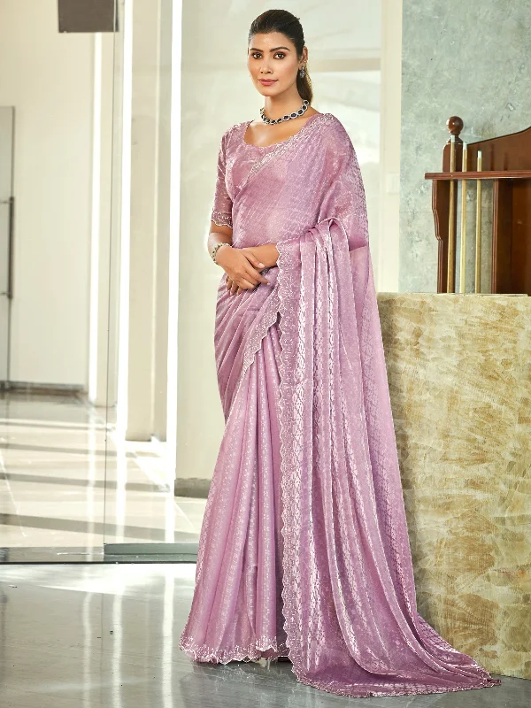 Jyoti Fashion Women's Purple Silk Blend Embellished Border with Beads & Crystal Cutwork Saree with Blouse Business Casual Blouse Jyoti Fashion Women's Purple Silk Blend Embellished Border with Beads & Crystal Cutwork Saree with Blouse Business Casual Blouse