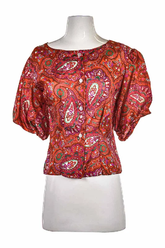 Vintage 70's Blouse Double Button Blouse