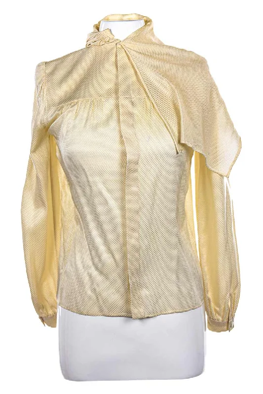 Vintage 80's Valentino Blouse Puff Sleeve Blouse