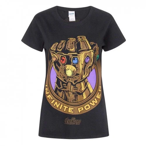 Marvel Womens/Ladies Avengers Infinity War Thanos Infinity Gauntlet T-Shirt-- Seamless Knitted Crochet
