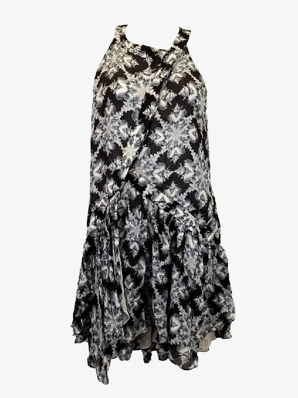 Bianca Spender Effortless Silk Ruffle Mini Dress Size 12 Fashionable Denim Mini Dress Bianca Spender Effortless Silk Ruffle Mini Dress Size 12 Fashionable Denim Mini Dress
