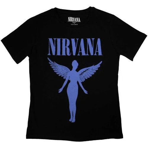Nirvana Womens/Ladies Angelic Mono T-Shirt-- Hooded Caped Shawl Collar