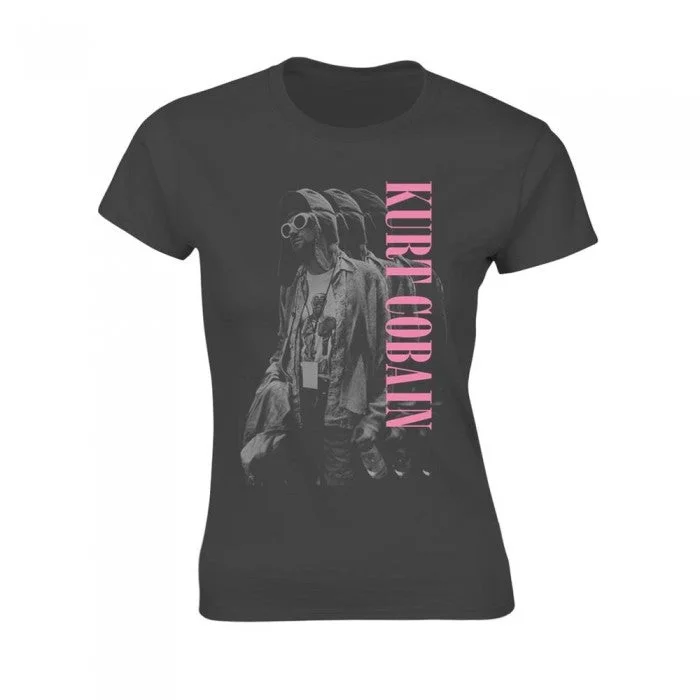 Kurt Cobain Womens/Ladies Standing T-Shirt-- Jersey Fabric Tulle Fabric Batik Fabric Kurt Cobain Womens/Ladies Standing T-Shirt-- Jersey Fabric Tulle Fabric Batik Fabric