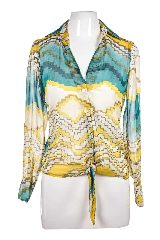 Vintage 60's Rubber Duck Blouse Elegant Office Blouse
