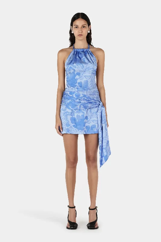 Marisa Mini Dress Blue Crush Chic Bohemian Mini Dress