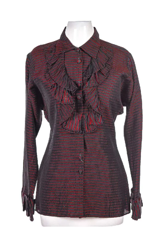 Benedetto 1980's Blouse Cotton Casual Blouse