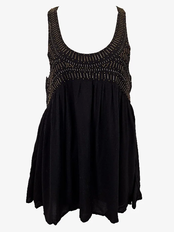 Paper Heart Embellished Scoop Mini Dress Size 12 Elegant Velvet Mini Dress
