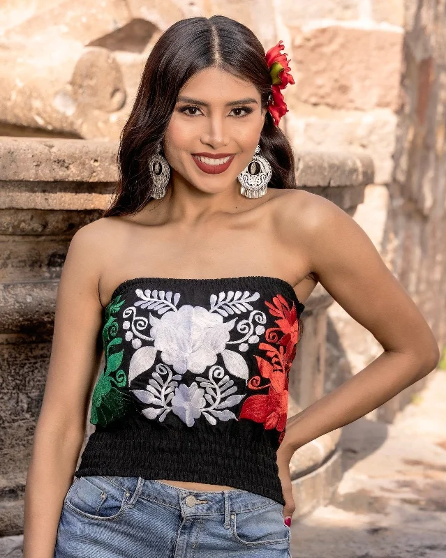 Patria Strapless Blouse Semi-Sheer Blouse