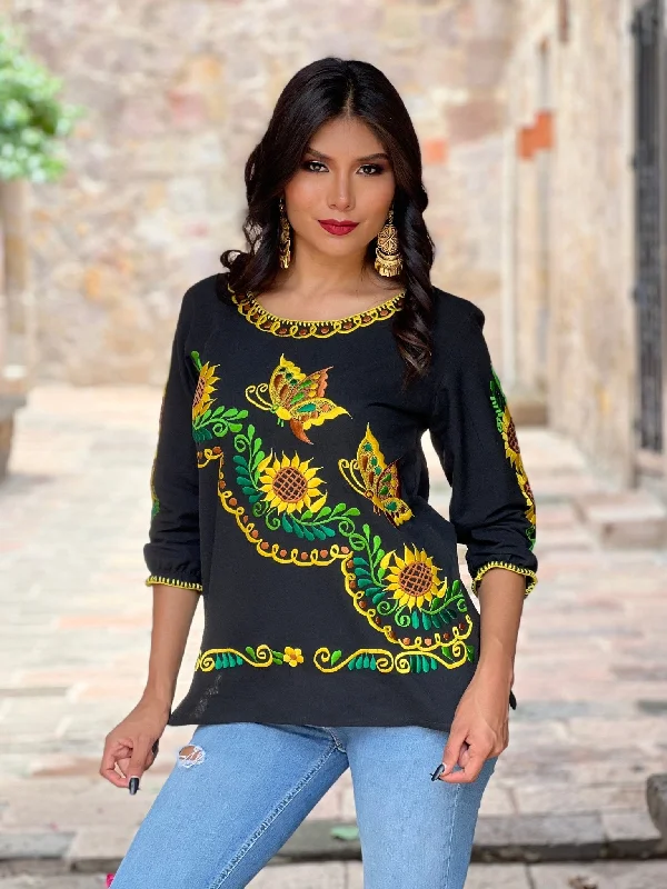 Girasol Mariposa Blouse Casual Relaxed Blouse