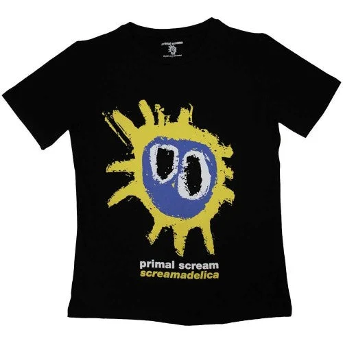 Primal Scream Womens/Ladies Screamadelica T-Shirt-- Thin T-Shirt Open Front Quick Dry