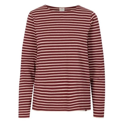 Trespass Womens/Ladies Karen Yarn Dyed Stripe Shirt-- V-Neck T-Shirt Long Sleeve Cotton