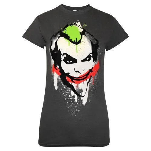 Batman Womens/Ladies Arkham City T-Shirt-- Chenille Brocade Lace