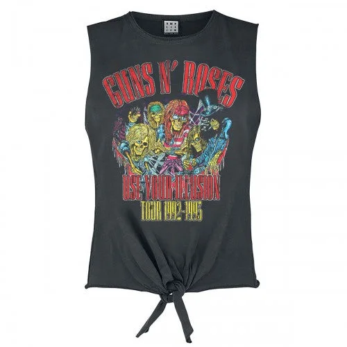 Amplified Womens/Ladies Use Your Illusion Guns N Roses T-Shirt-- Graphic Embroidered Appliqued Amplified Womens/Ladies Use Your Illusion Guns N Roses T-Shirt-- Graphic Embroidered Appliqued