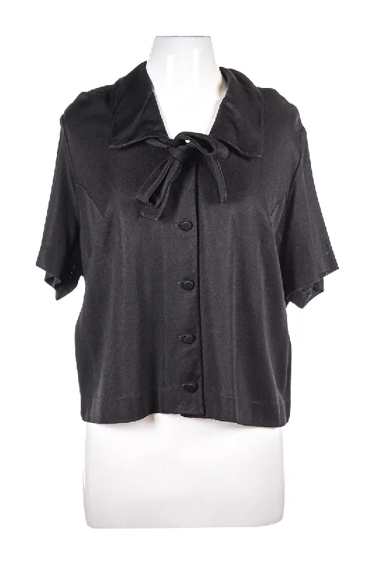 Vintage 50's Blouse Oversized Silk Blouse