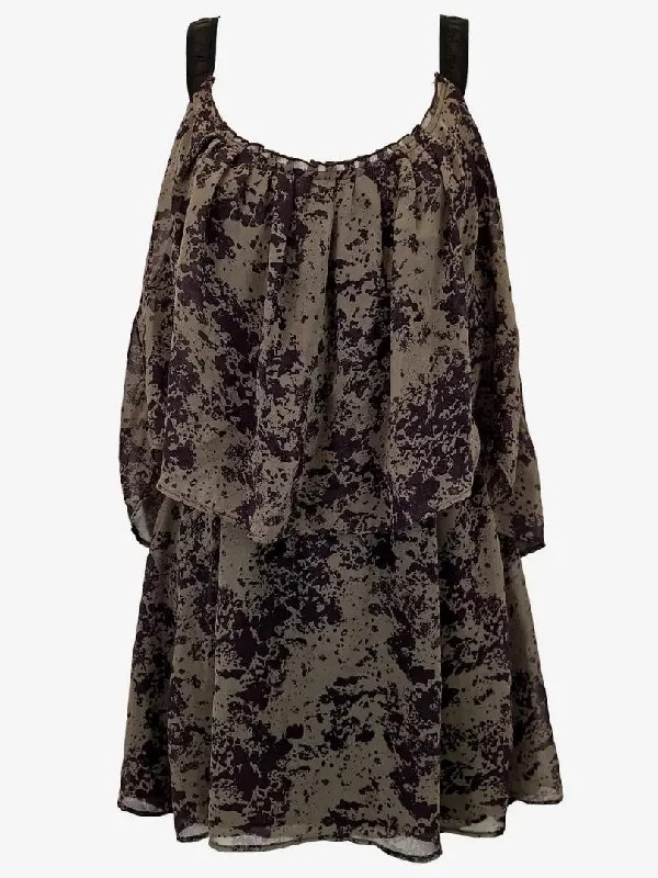 Milk and Honey Sheer Flowy Forest Splatter Mini Dress Size 10 Elegant Satin Mini Dress Milk and Honey Sheer Flowy Forest Splatter Mini Dress Size 10 Elegant Satin Mini Dress