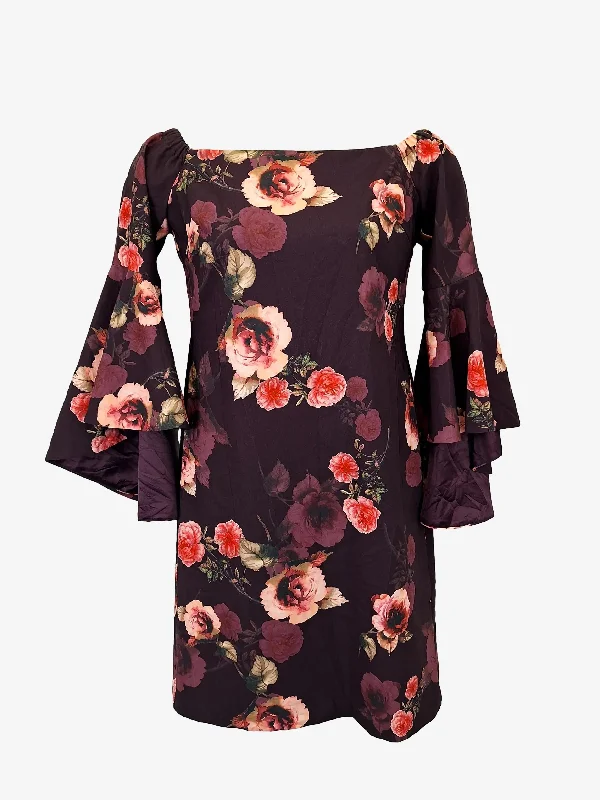 Jayson Brunsdon Cocktail Flute Sleeve Mini Dress Size 12 Trendy Tulle Mini Dress
