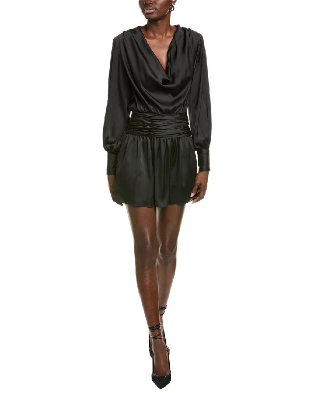 Ramy Brook   Vena Satin Mini Dress Comfortable Polka Dot Mini Dress