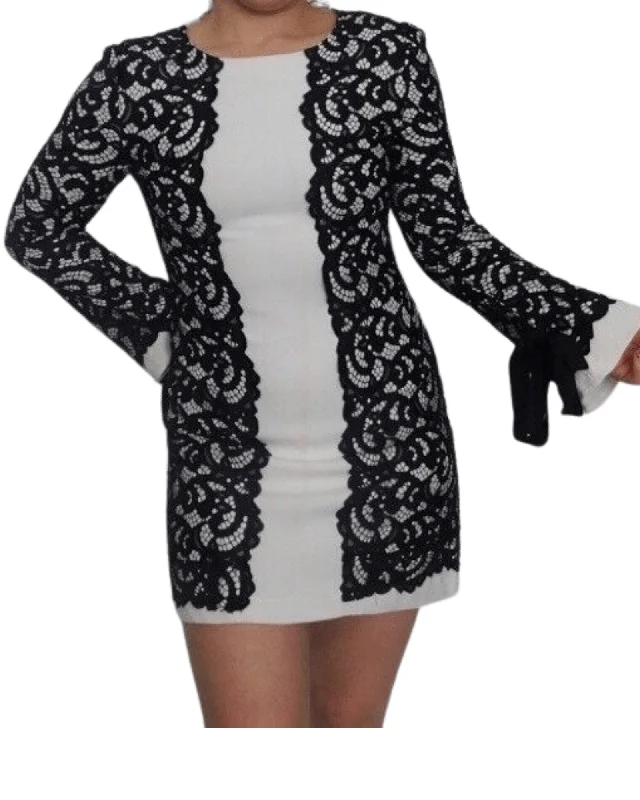 Lace Pattern Mini Dress Fashionable Lace Mini Dress