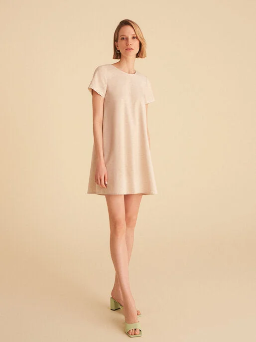 Mini Dress with Neon Chain Comfortable Smocked Mini Dress