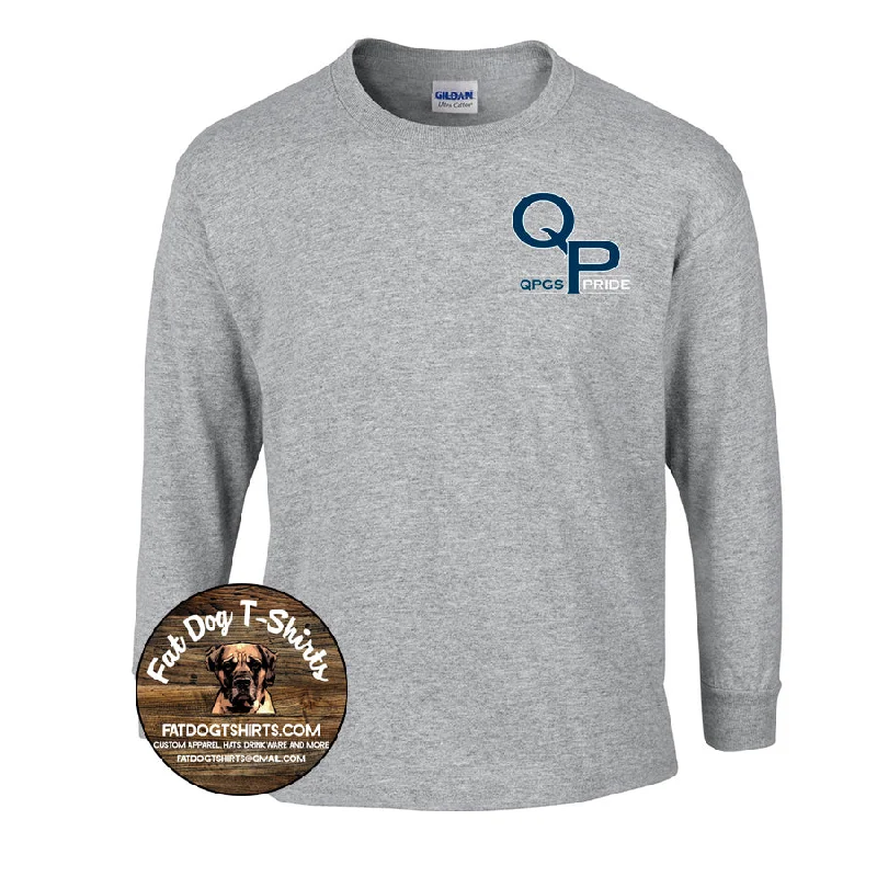 QUEEN OF PEACE LONG SLEEVE T-SHIRT-YOUTH/ADULT-- Rayon Velvet Corduroy