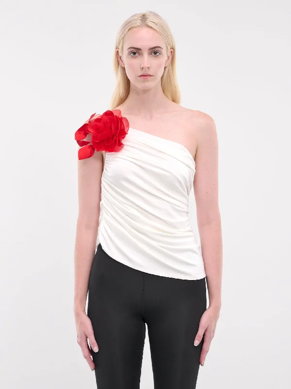 Rose Blouse (05-198924-CREAM) Lightweight Chiffon Blouse