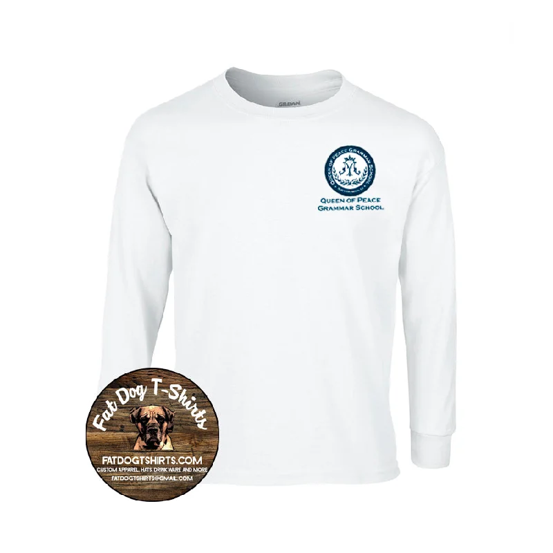 QUEEN OF PEACE LONG SLEEVE T-SHIRT-YOUTH/ADULT-- Mesh Canvas Denim