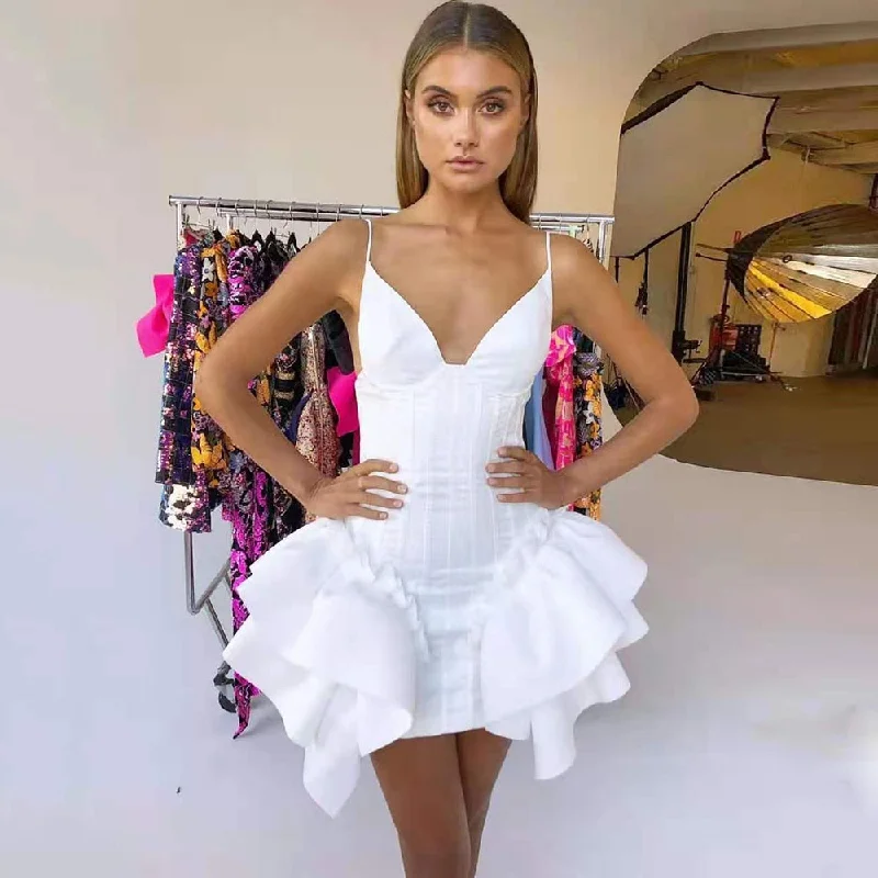 2022 Sexy Spaghetti Strap Bandages Dress Women Sexy Bodycon Clothes Club Party Celebrity Mini Dresses Elegant Velvet Mini Dress