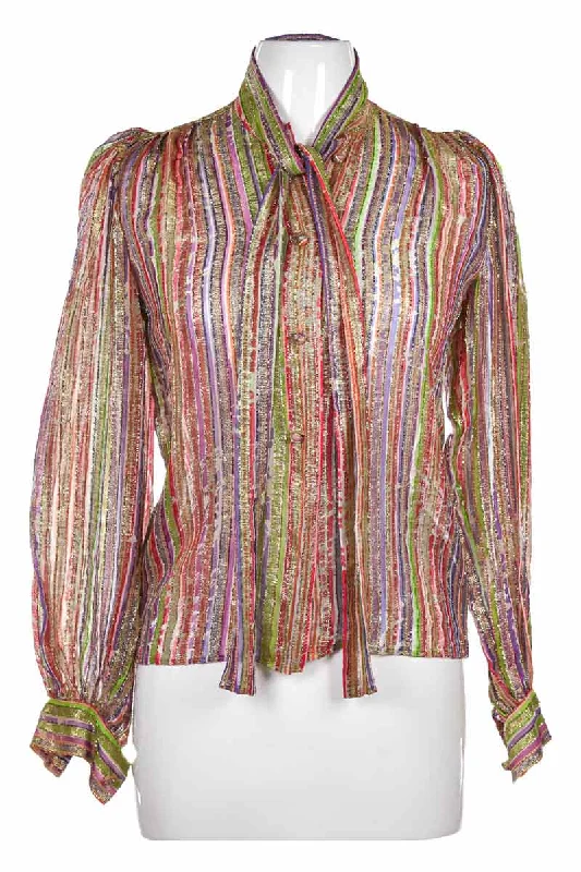Vintage 90's Philippe Venet Blouse High Neck Blouse