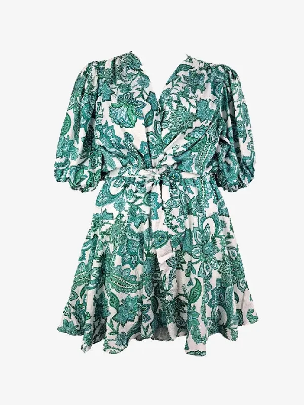Pilgrim Queenie Mini Dress Size 12 Stylish Short-Sleeve Mini Dress