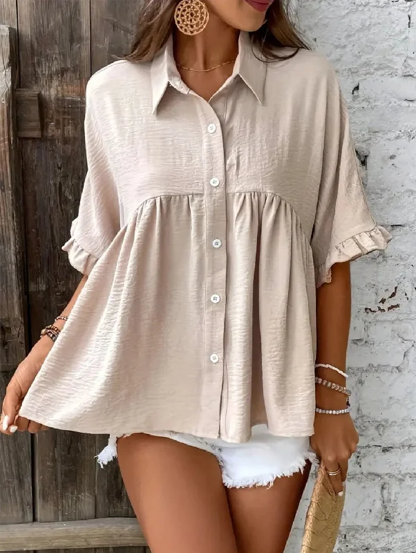 Curvy Roxy Blouse Double-Layered Blouse