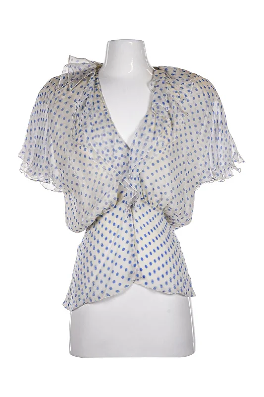 Jacqueline de Ribes Blouse Balloon Sleeve Blouse