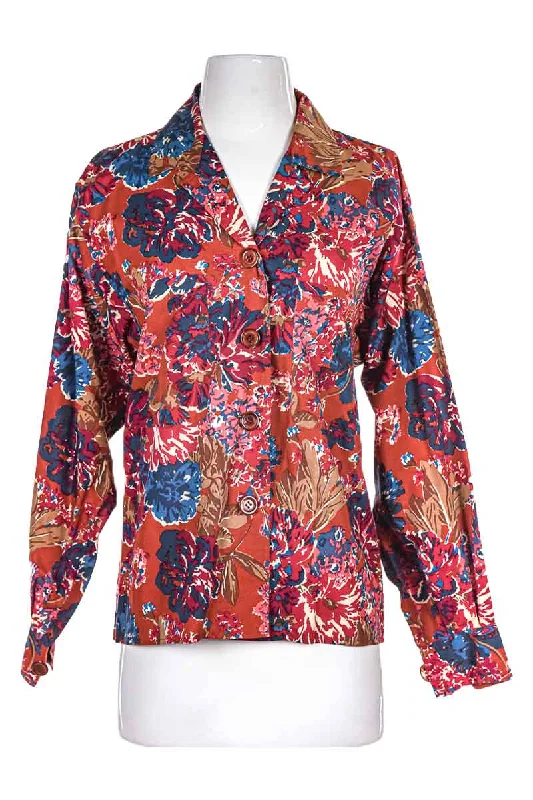Vintage 70's Yves Saint Laurent Blouse Sheer Sleeve Blouse