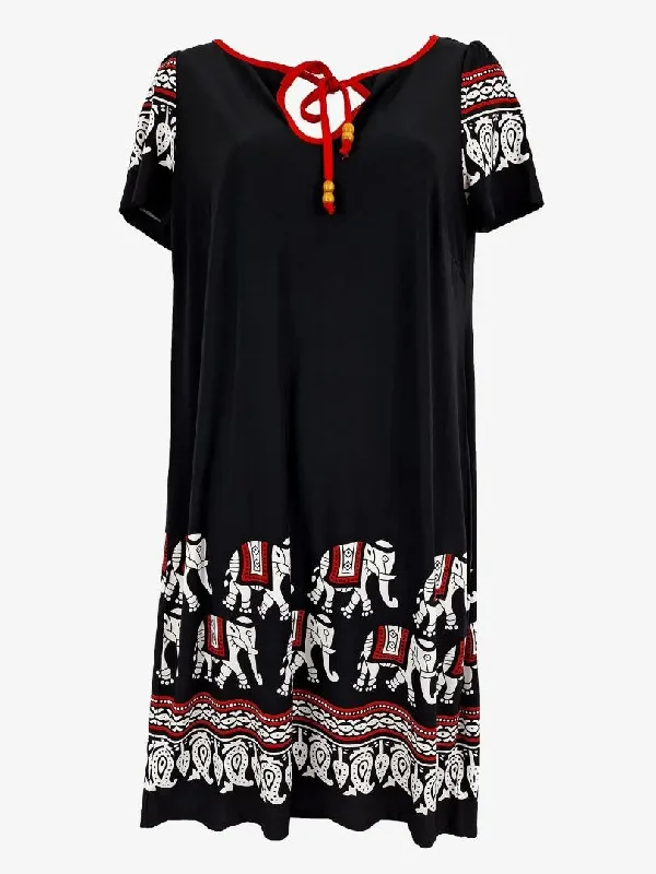Leona Edmiston Tribal Resort Mini Dress Size 10 Elegant Vintage Mini Dress