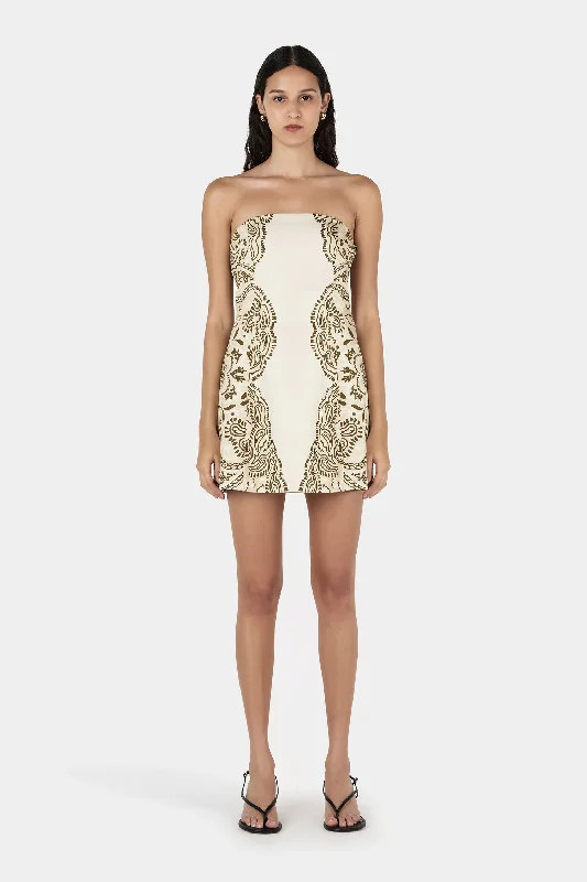 Kaia Mini Dress Bandana Fiesta Stylish Ribbed Mini Dress