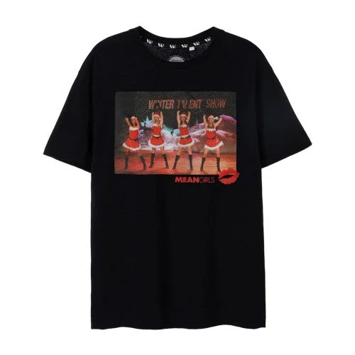 Mean Girls Womens/Ladies Jingle Bell Rock Short-Sleeved T-Shirt-- Collared Crew Neck Turtle Neck Mean Girls Womens/Ladies Jingle Bell Rock Short-Sleeved T-Shirt-- Collared Crew Neck Turtle Neck