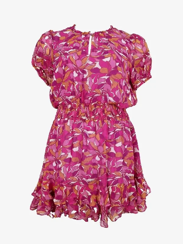 Marcs Flirty Bloom Tiered Mini Dress Size 12 Classic Floral Print Mini Dress