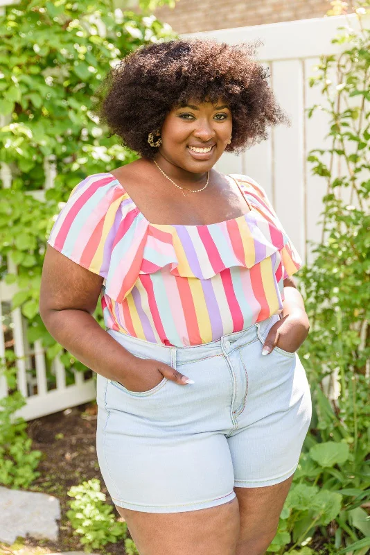 Hazel Blues® | It's Electric Striped Shirt-- Polka Dot Checkered Tartan