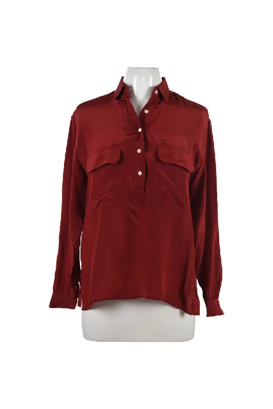 Cacharel Blouse Satin Drape Blouse