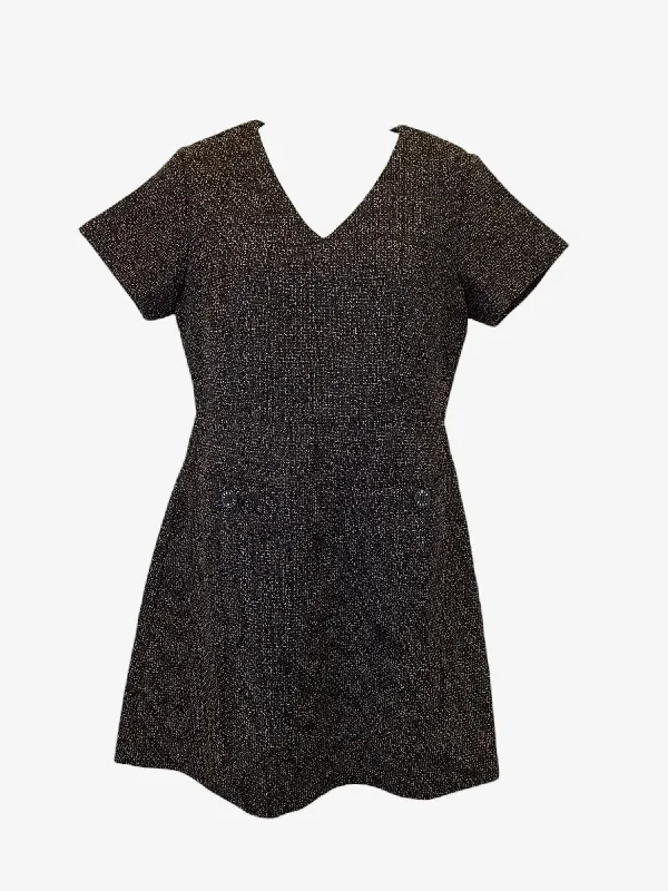 JNFR Chic Tweed Mini Dress Size M Casual Mini Dress with Pockets