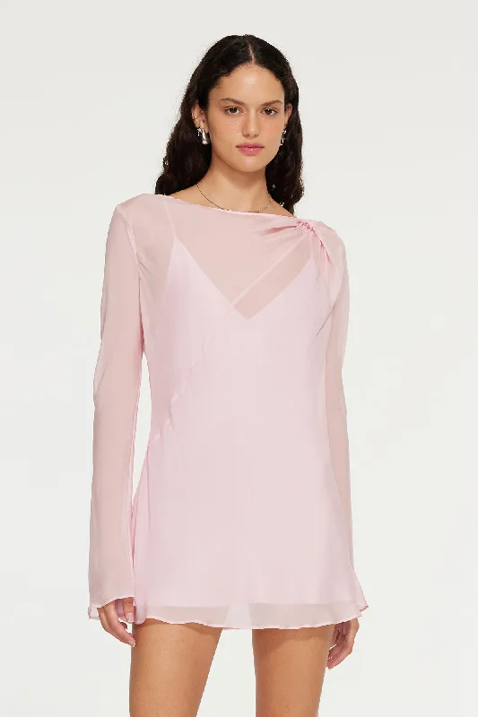 Marcelle Mini Dress Cozy Wraparound Mini Dress